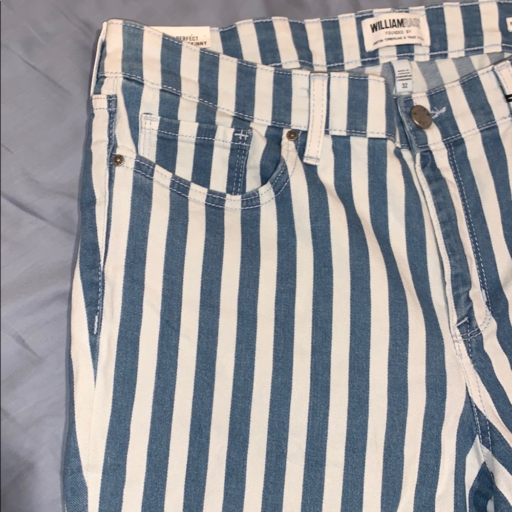 WILLIAM RAST - ankle skinny striped jeans size 32